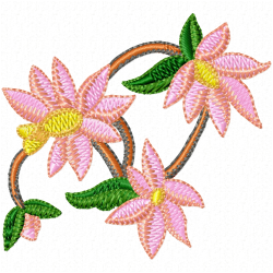 Flowers And Tree Embroidery Design 4 Flowers And Tree Embroidery Design 4